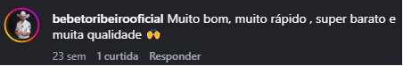 Comentário de bebetoribeirooficial